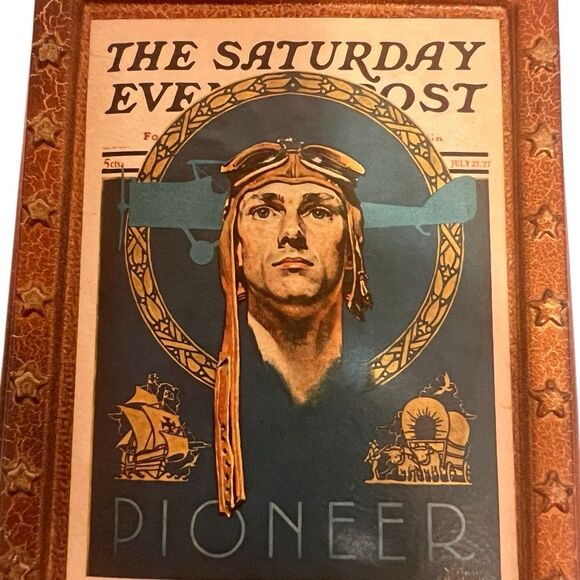 1976 Beam Bourbon Decanter Rockwell Pioneer Saturday Evening Post Vintage Bar - Picture 8 of 13